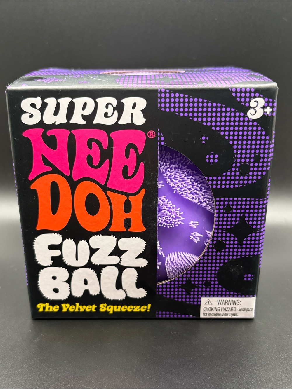 Super NeeDoh Fuzz Ball Velvet Squeeze — Purple